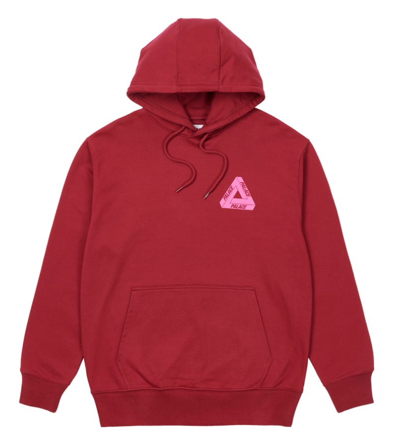 Palace Tri-Lenticular Hoodie Burgandy (2022)