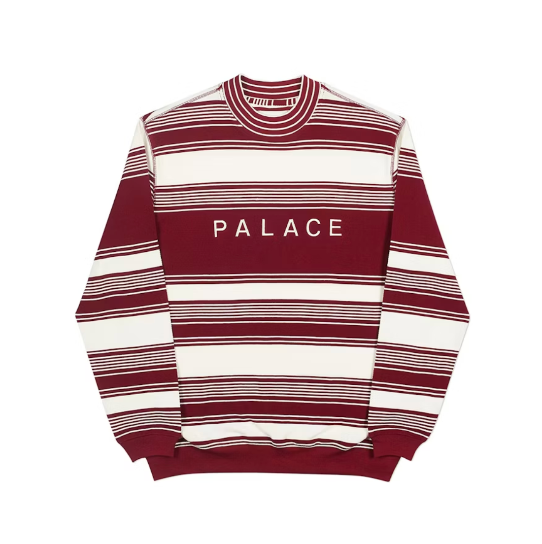 Palace Pique Your Nose Crew White/Burgundy (Autumn 2018)