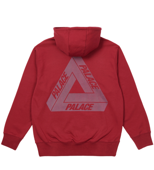 Palace Tri-Lenticular Hoodie Burgandy (2022)