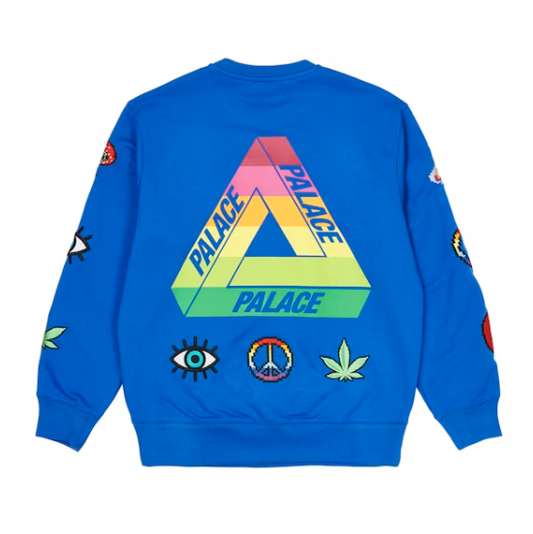 Palace Mixed Media Bitmap Crew Blue (Summer 2022)