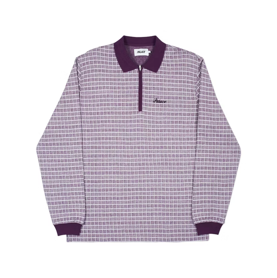 Palace Checker Zip Top Plum/White (Spring 2018)