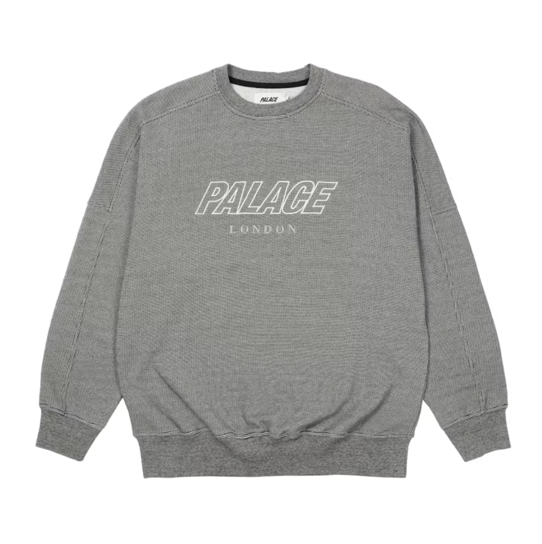 Palace Gaufre Drop Shoulder Crew Black (Autumn 2021)