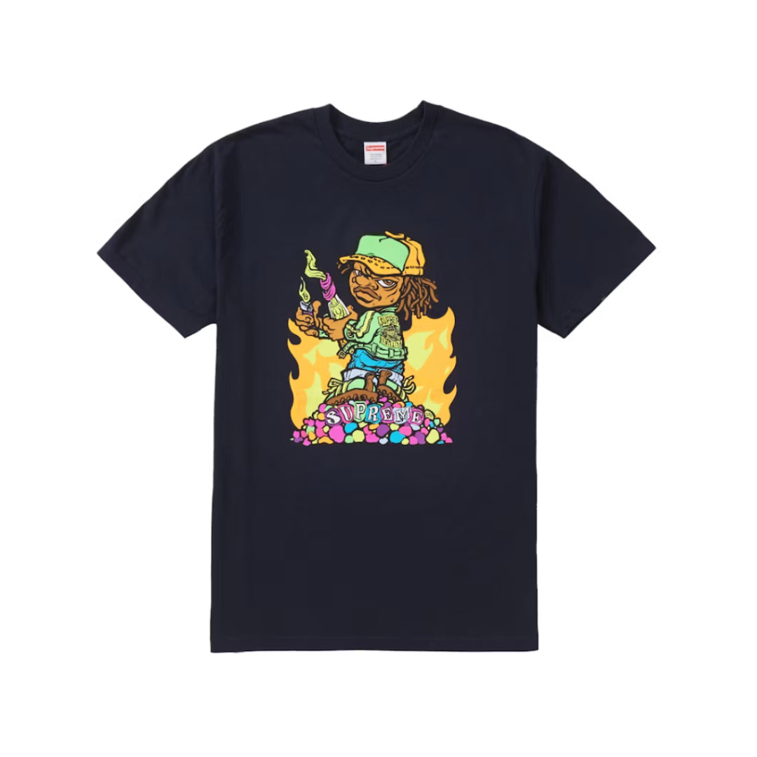 Supreme Molotov Kid T-Shirt Navy