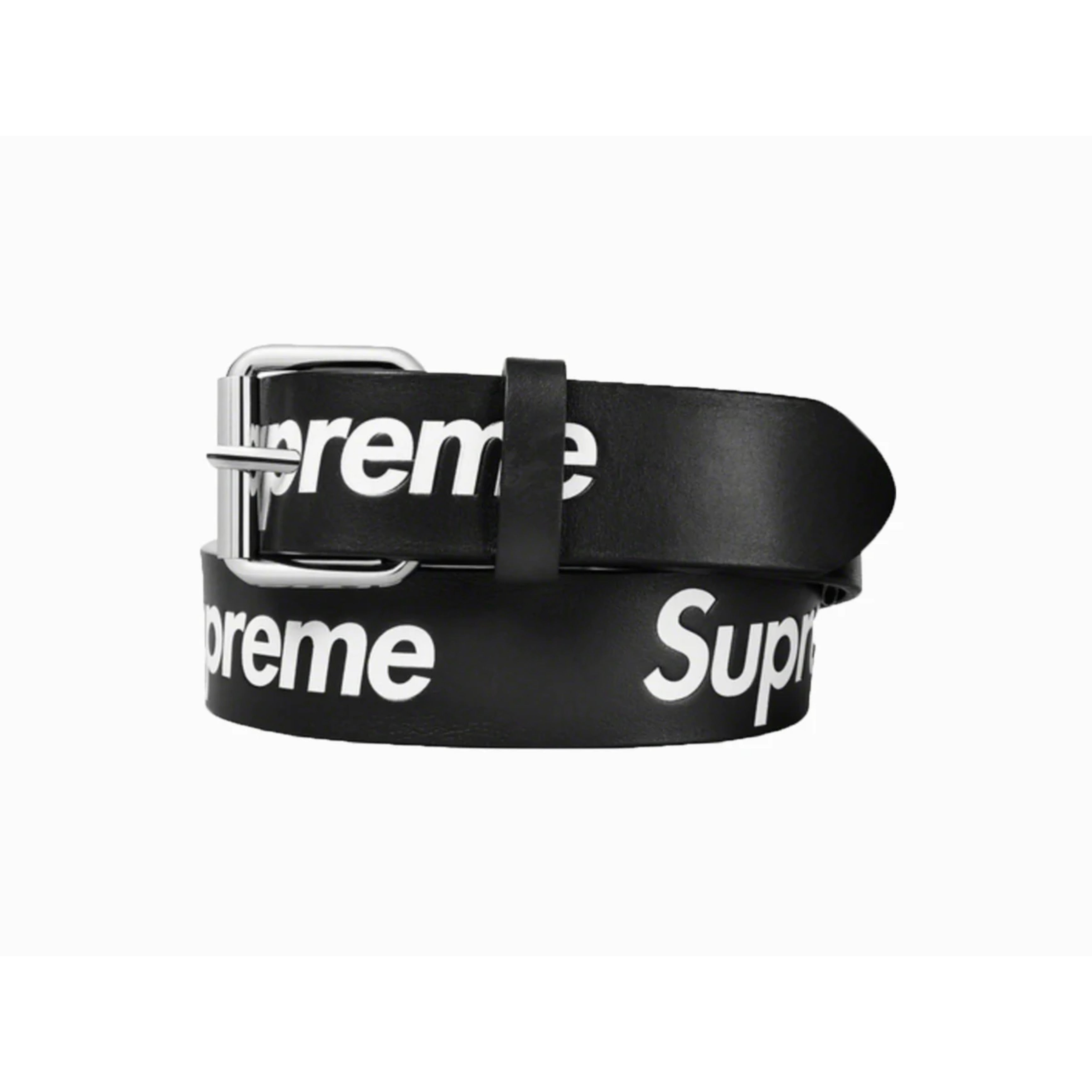 Supreme Repeat Leather Belt Black Size S/M SS22 BRAND NEW *CONFIRMED ORDER*